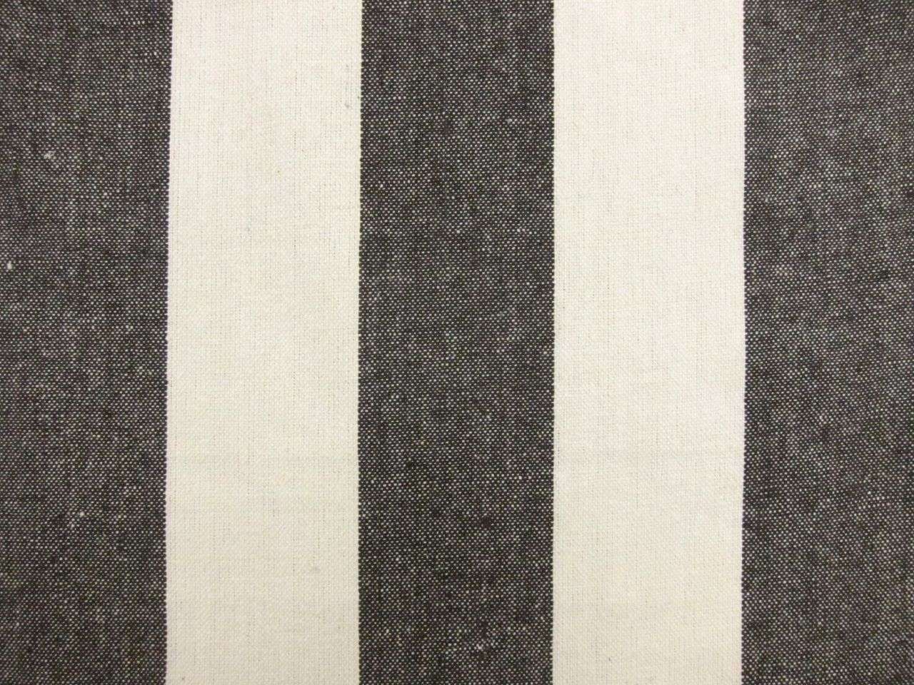 Cotton Upholstery 3" Stripe in Chocolate And Ivory0