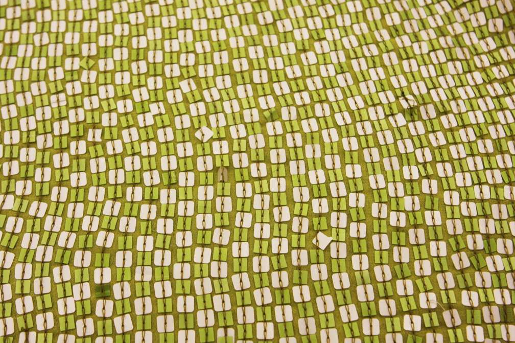 Sequins on Silk Chiffon0