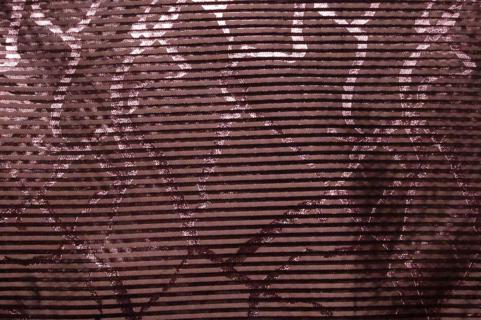 Silk Blend Metallic Stripe Organza0
