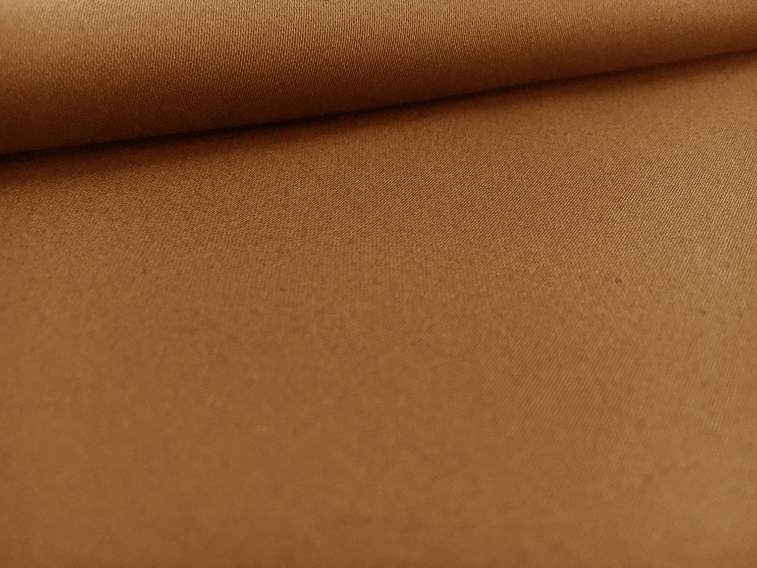 Cotton Blend Stretch Lightweight Sateen in Ochre2