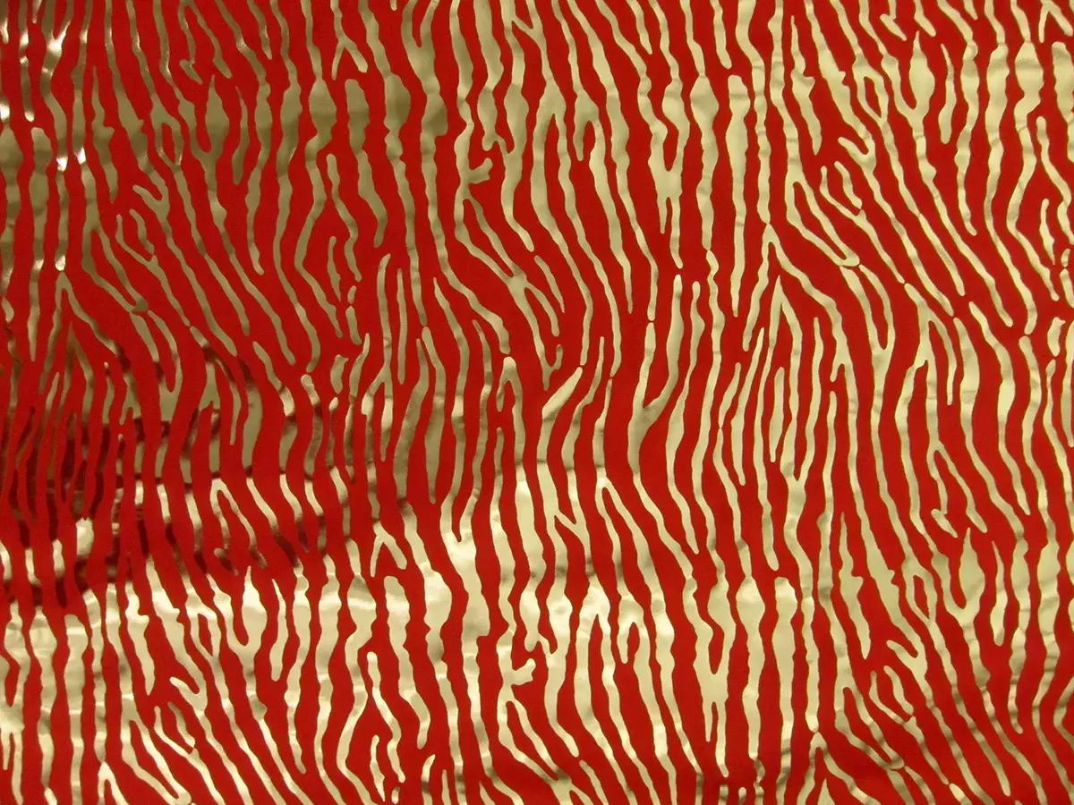 Metallic Printed Silk Charmeuse0