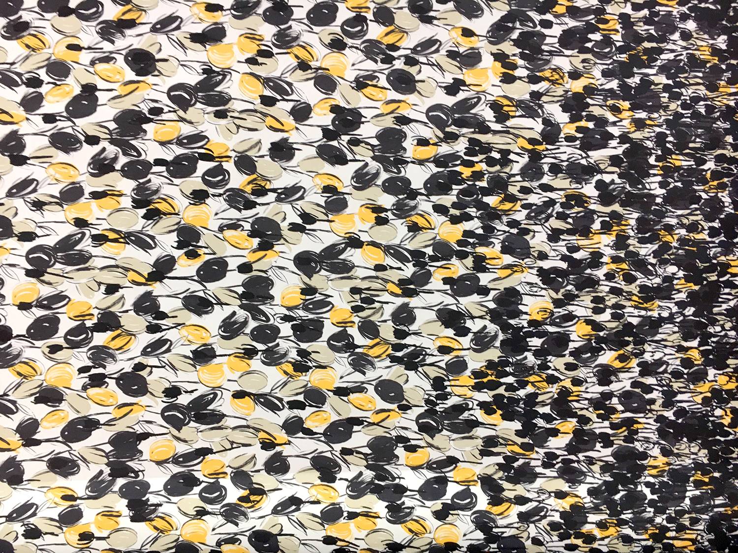 Printed Silk Gazar with Degradé Abstract Tulips0