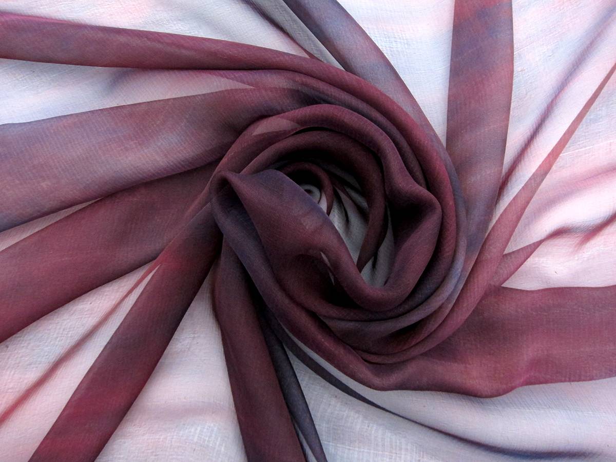 Iridescent Silk Chiffon0