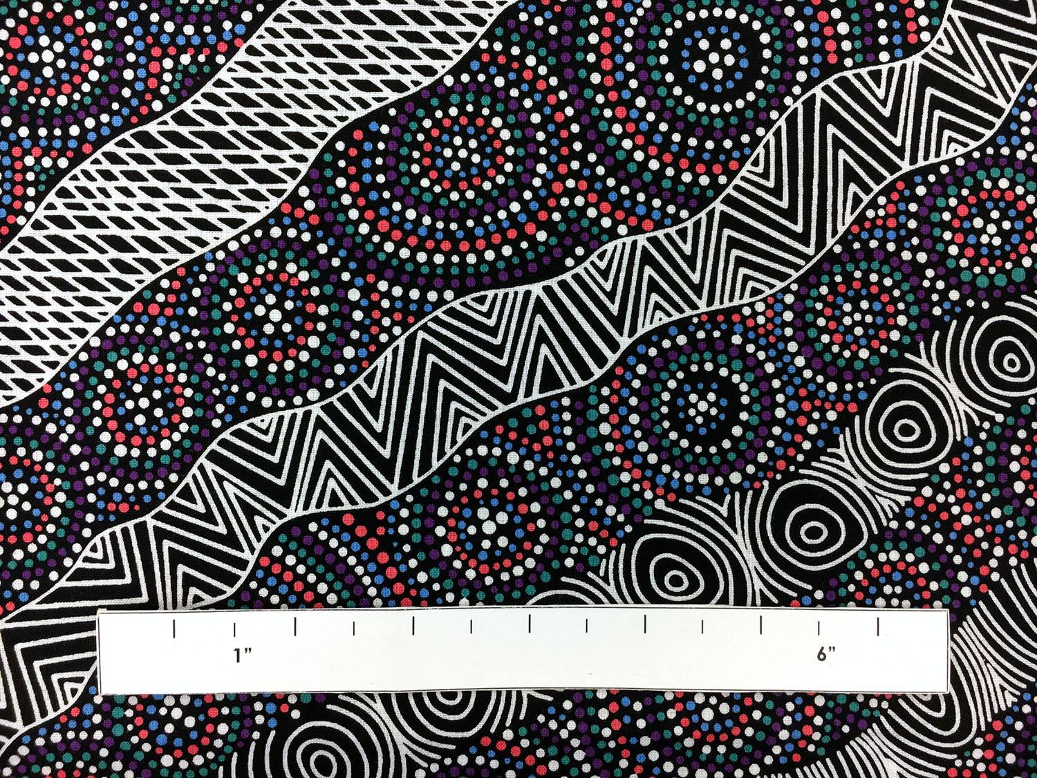 Australian Cotton Print With Aboriginal Motif 1