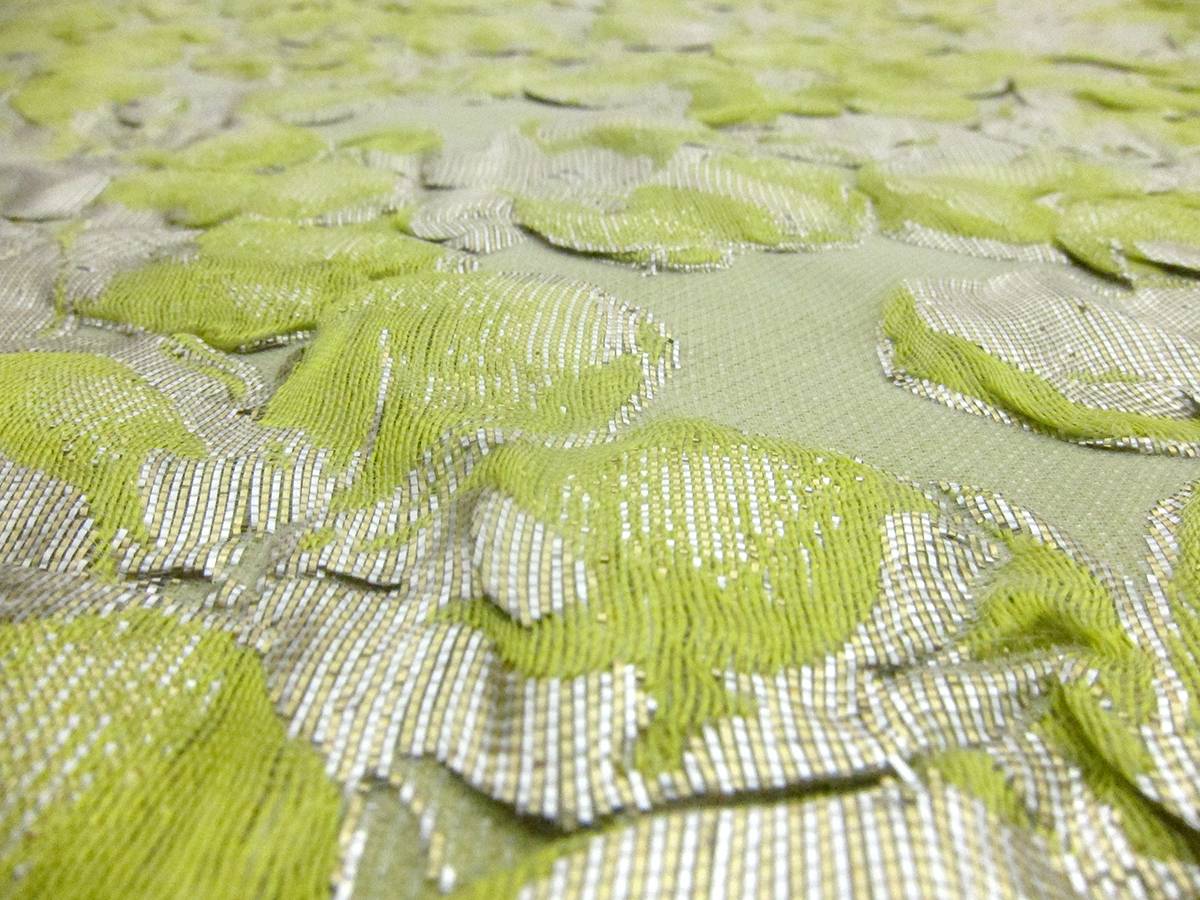 Metallic Silk Blend Cloqué1