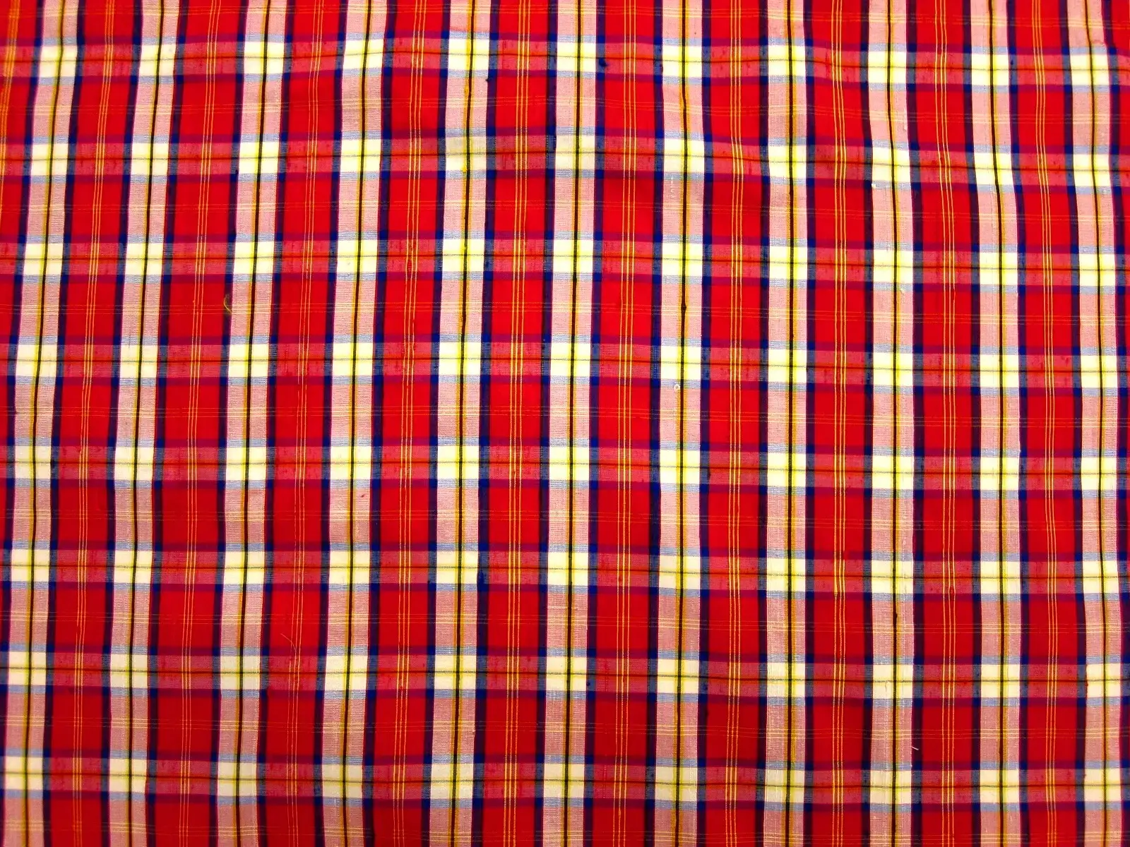 Silk Shantung Plaid0
