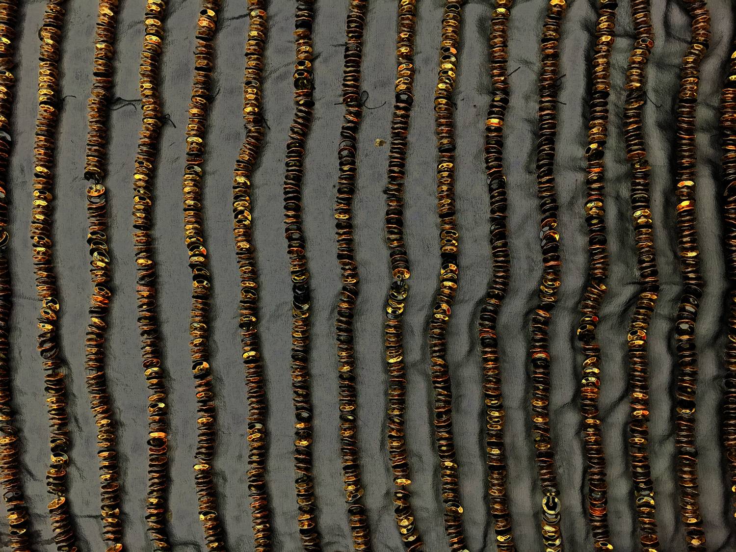 Gold Novelty Sequins on Silk Chiffon2