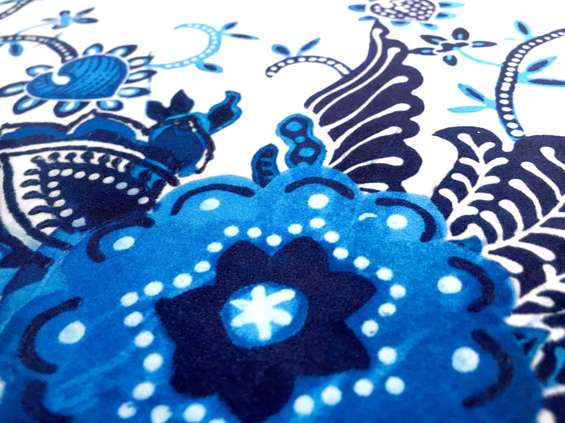 Silk Charmeuse with Batik Like Florals2