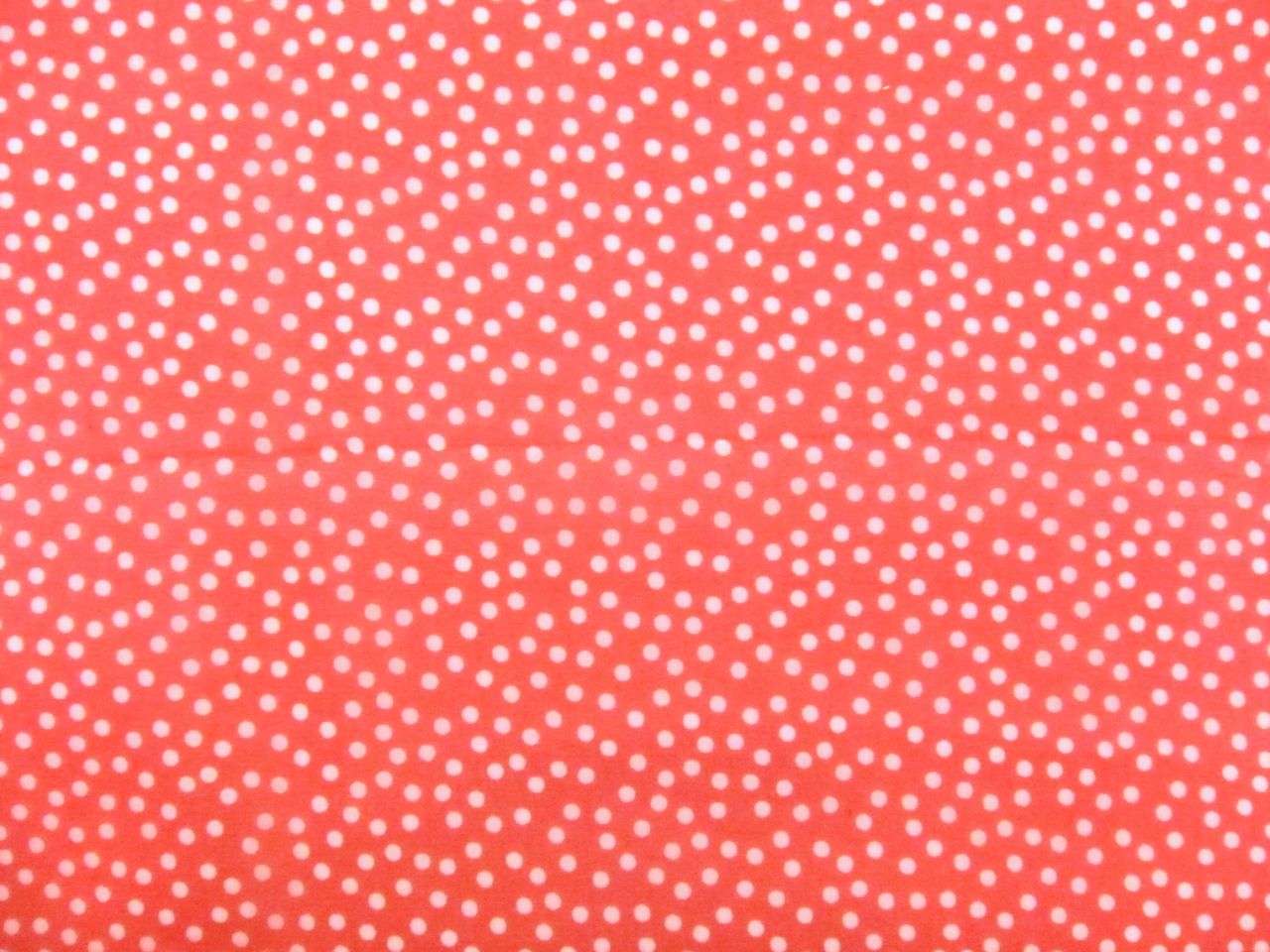 Printed Silk Chiffon White Dot On Pink Background