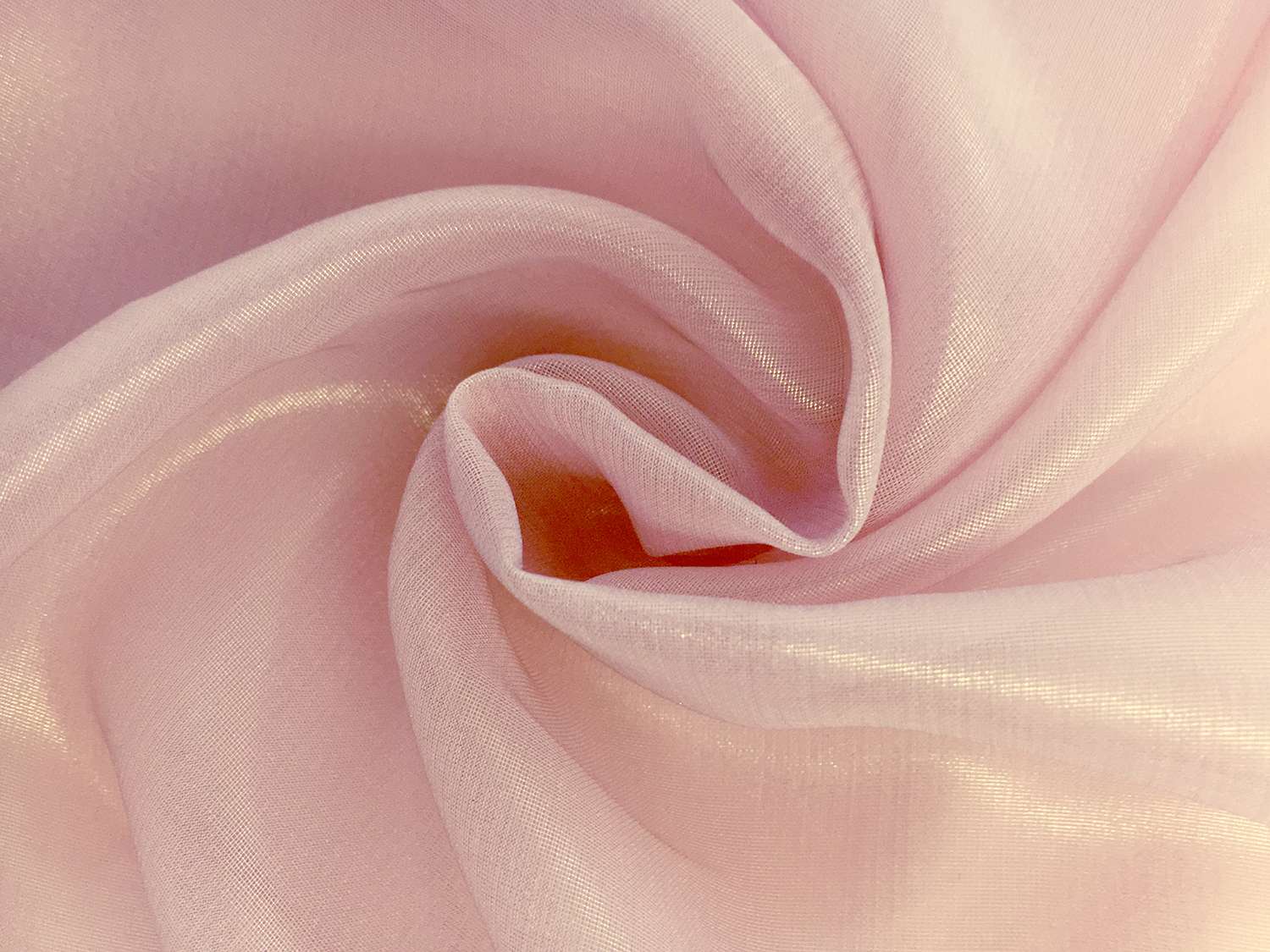 Microfiber Gold Metallic Chiffon in Pink0