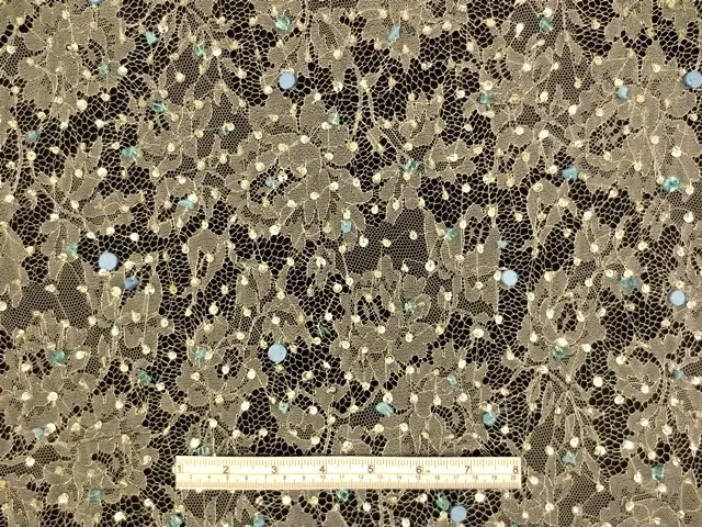 Beaded Metallic Chantilly Lace1