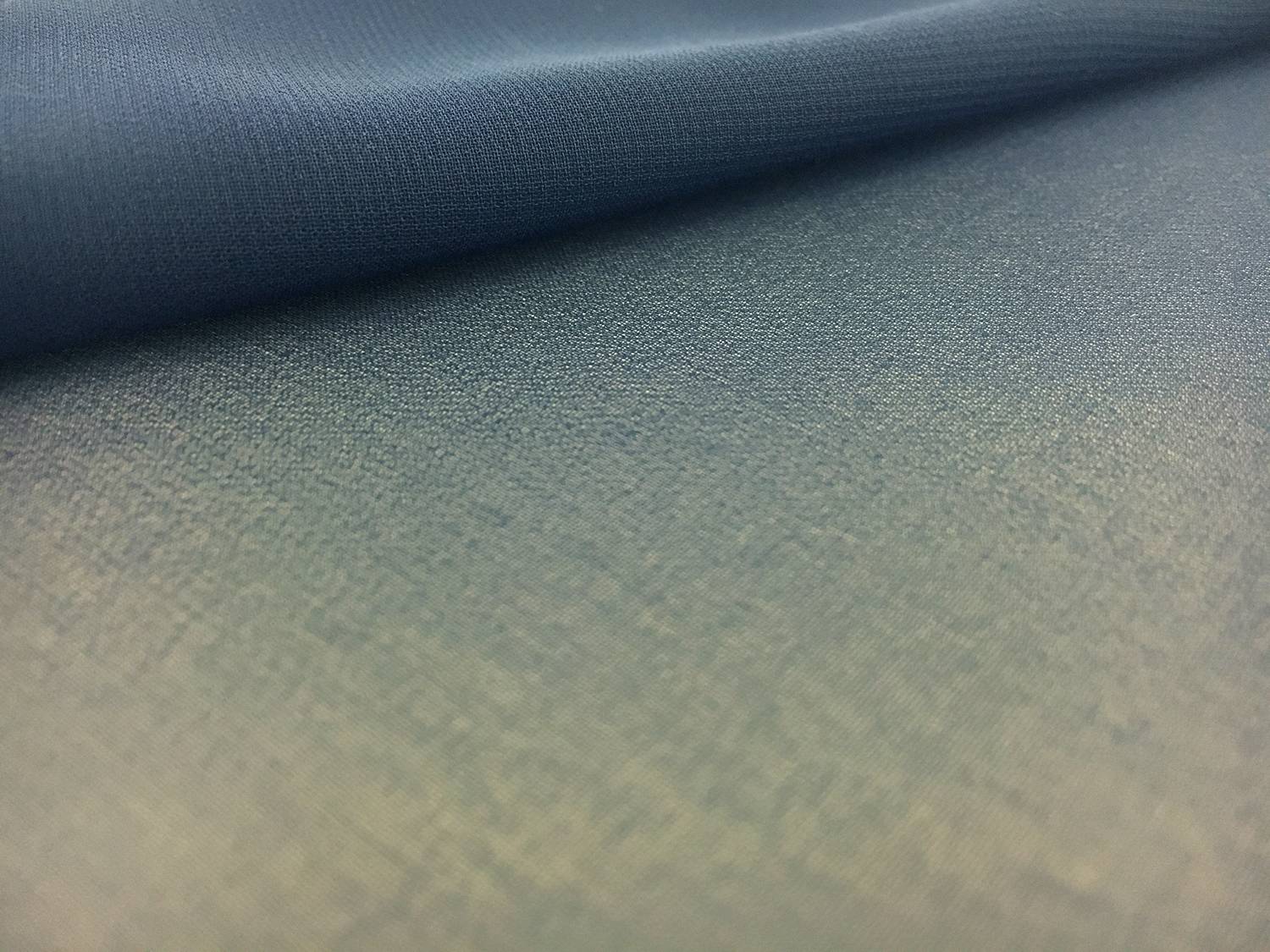Japanese Polyester Chiffon in Space Cadet Blue0