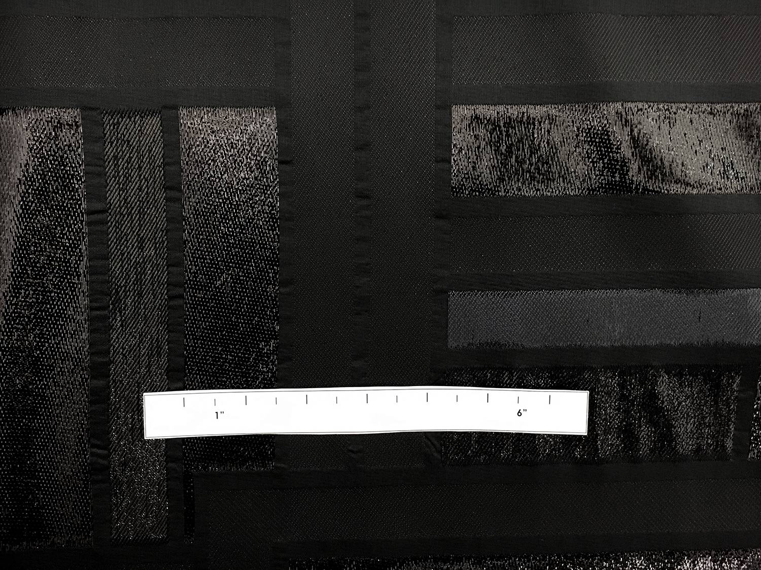 Metallic Geometric Jacquard Brocade in Black1