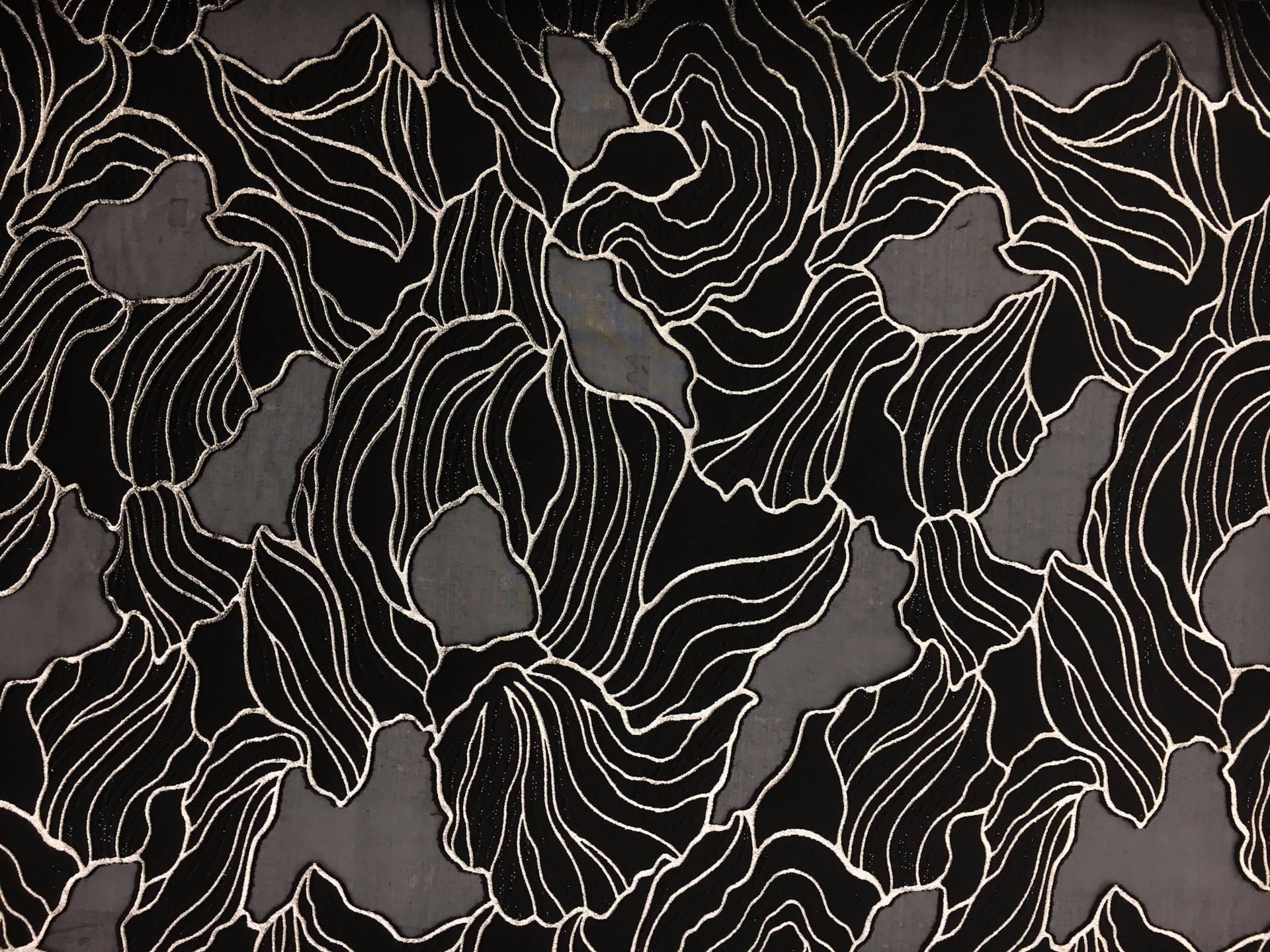 Silk and Wool Blend Metallic Fil Coupé Organza0