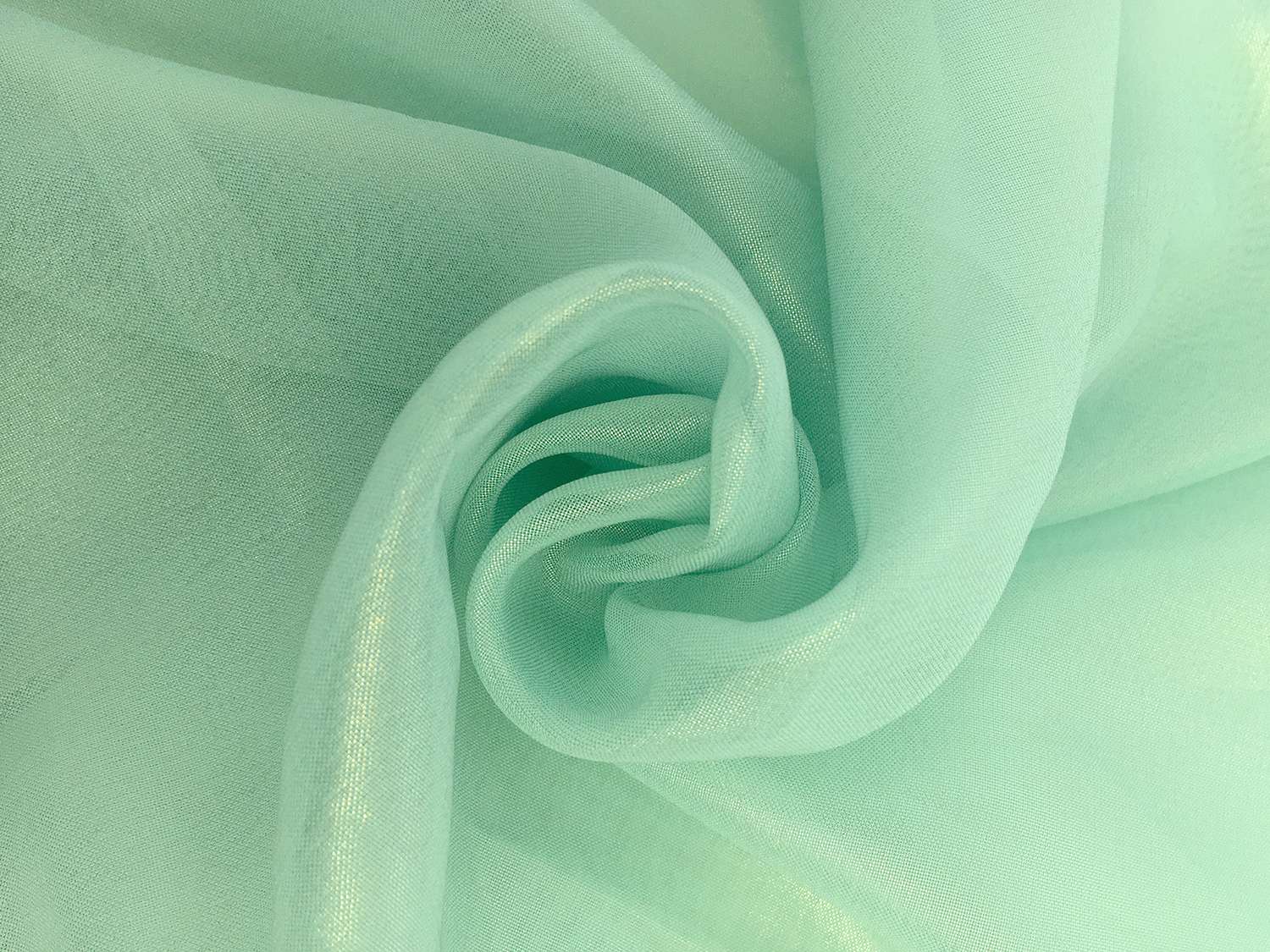Microfiber Gold Metallic Chiffon in Robins Egg Blue0