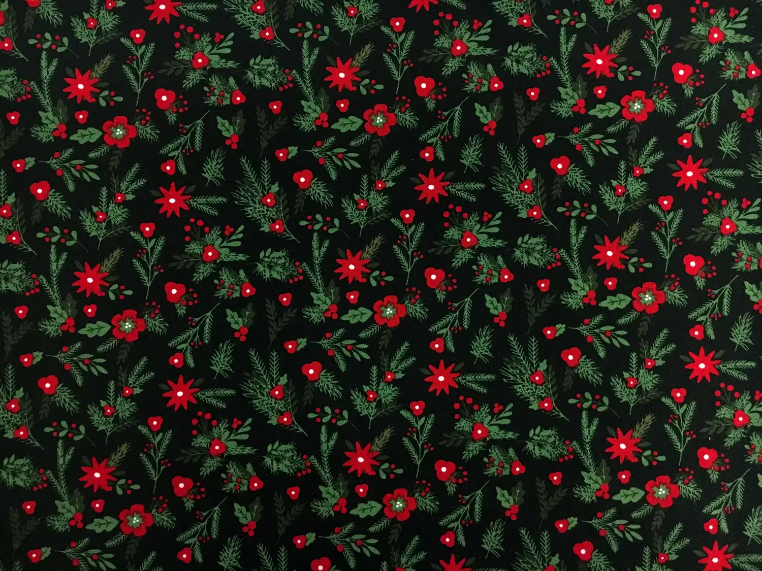 Cotton Broadcloth Holiday Print0