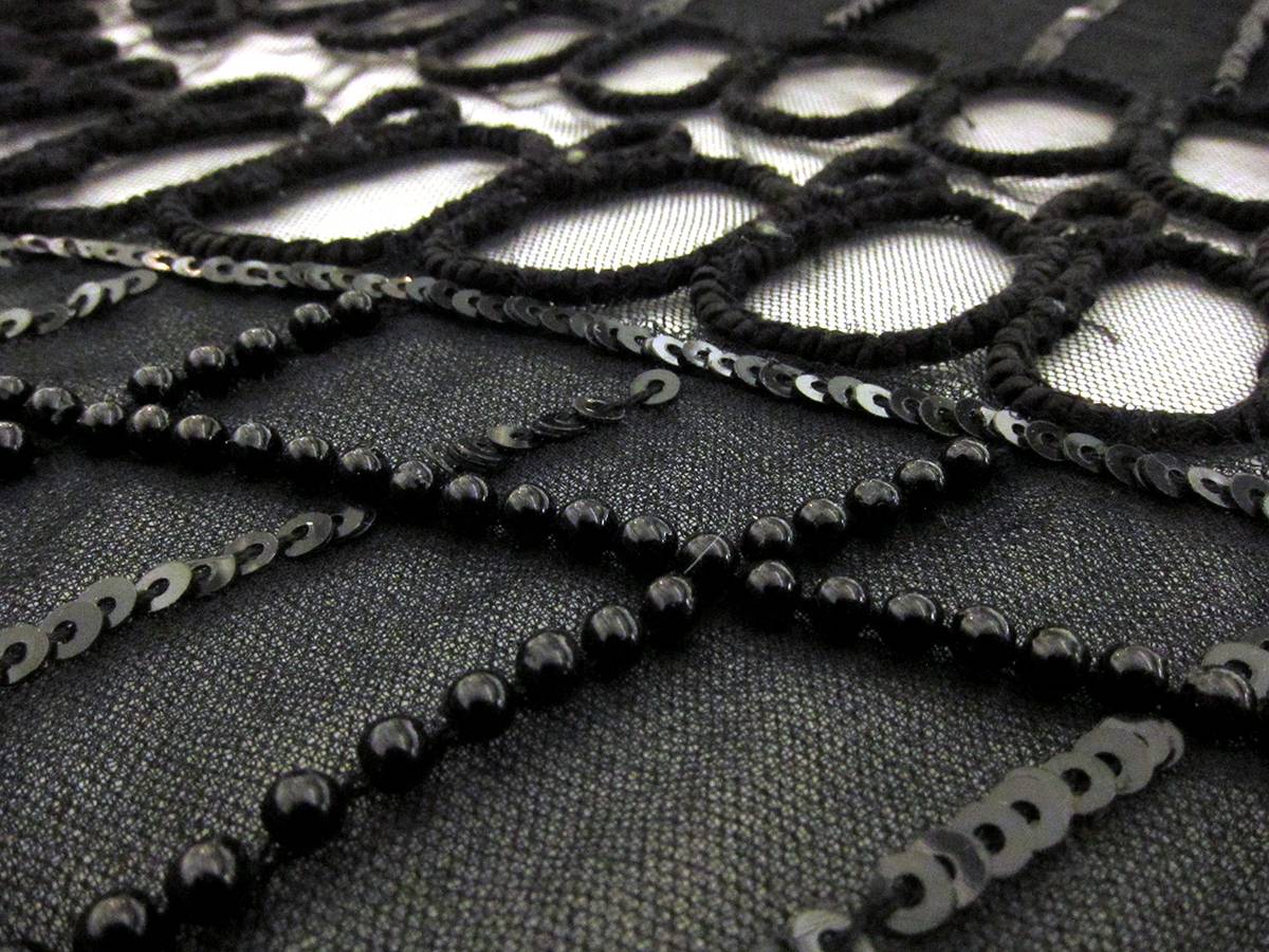 Novelty Beaded and Embroidered Tulle Panel1
