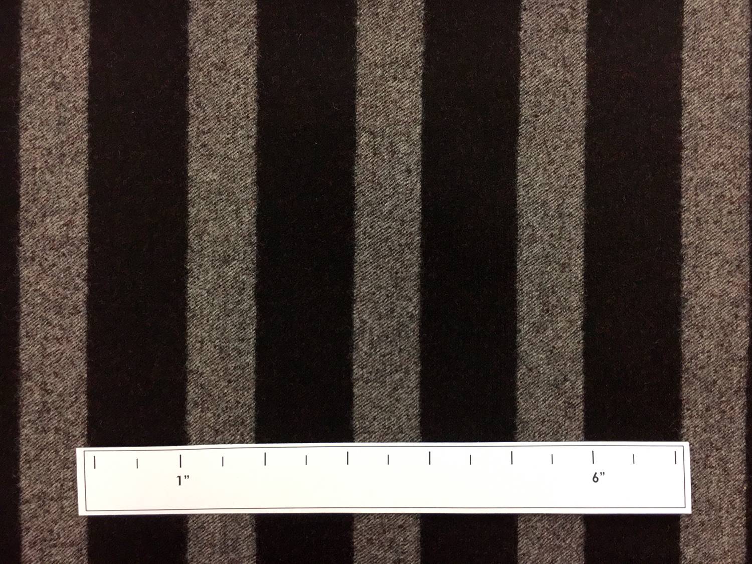 Italian Stretch Wool Blend Flannel Stripe in Maroon 1