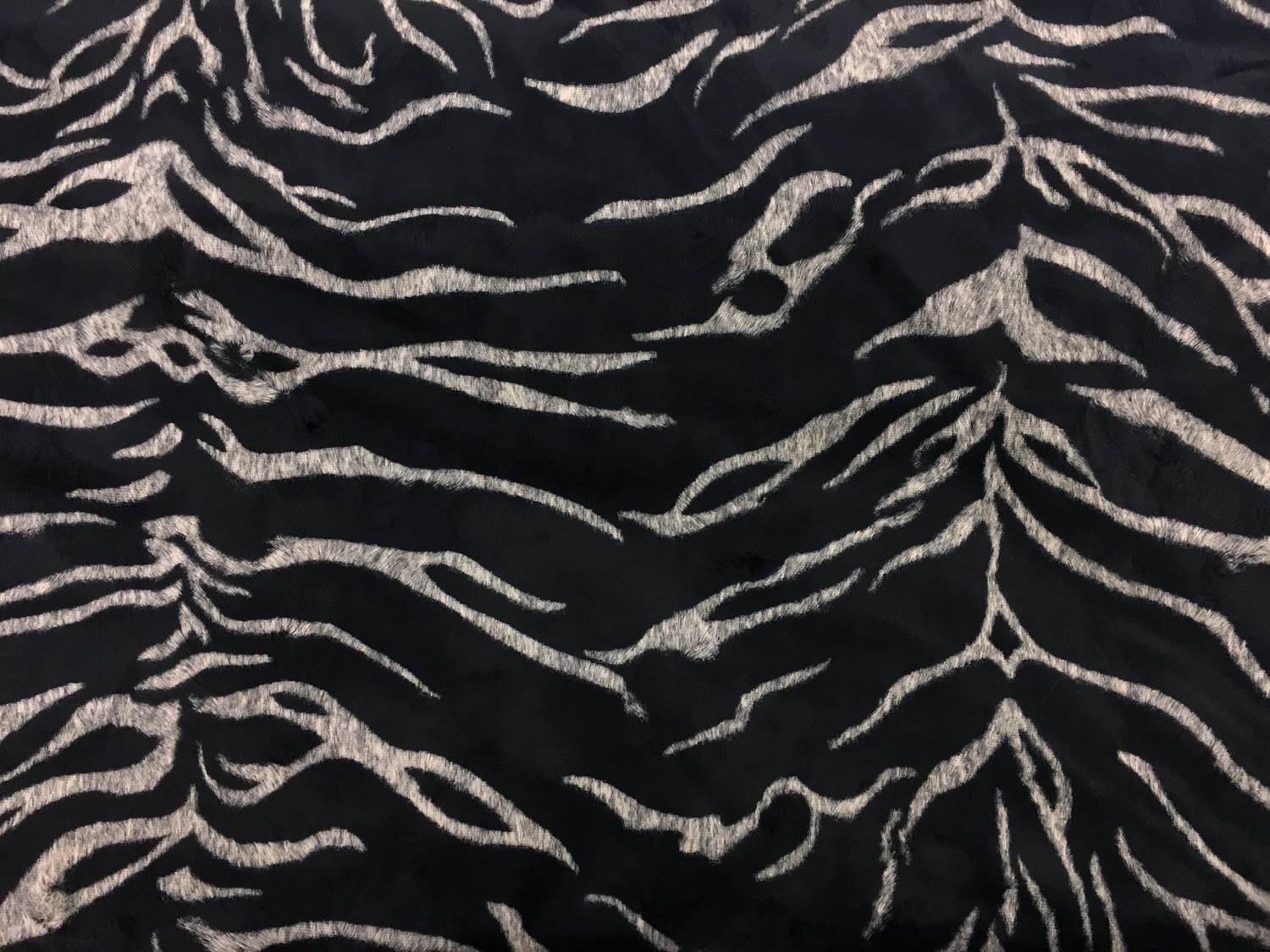 Tiger Faux Fur In Black And Natural0
