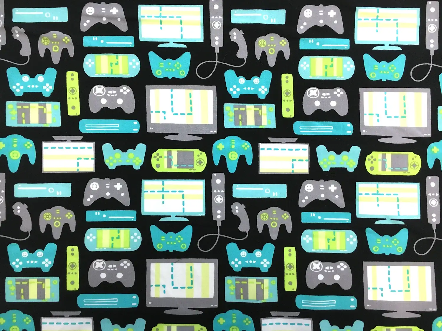 Game Controls Cotton Broadcloth Print0