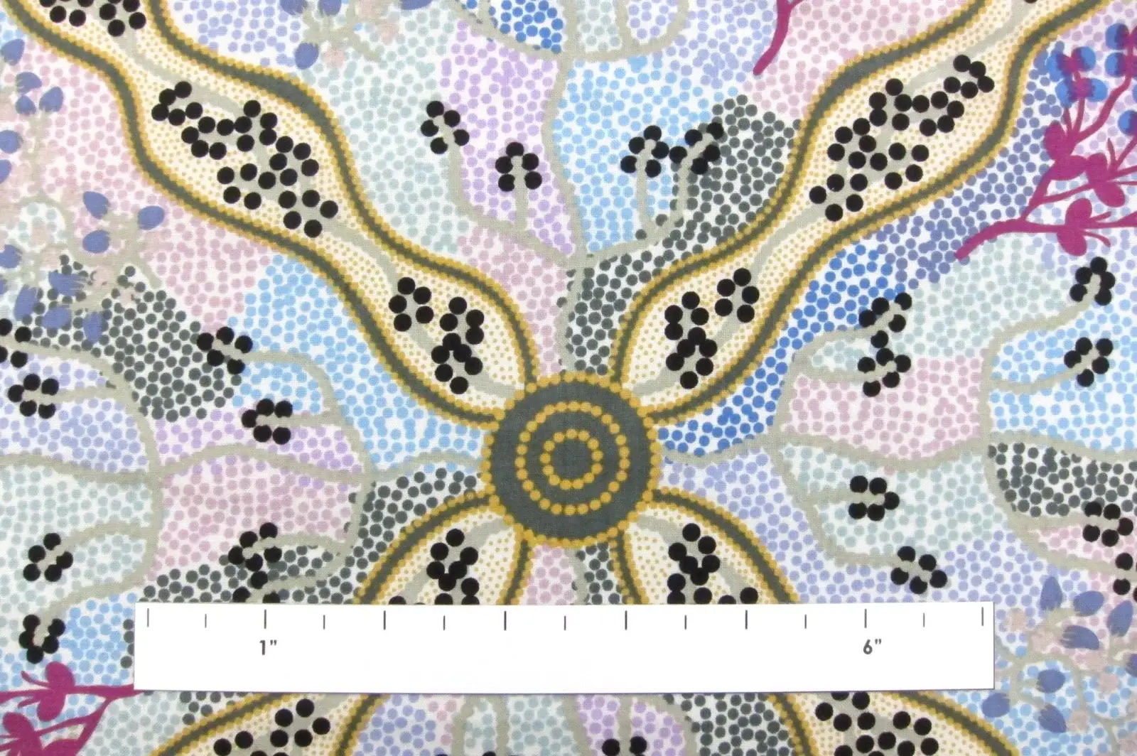 Australian Cotton Print With Aboriginal Motif1