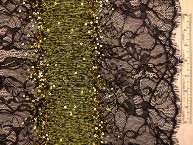 Beaded Metallic Lace0