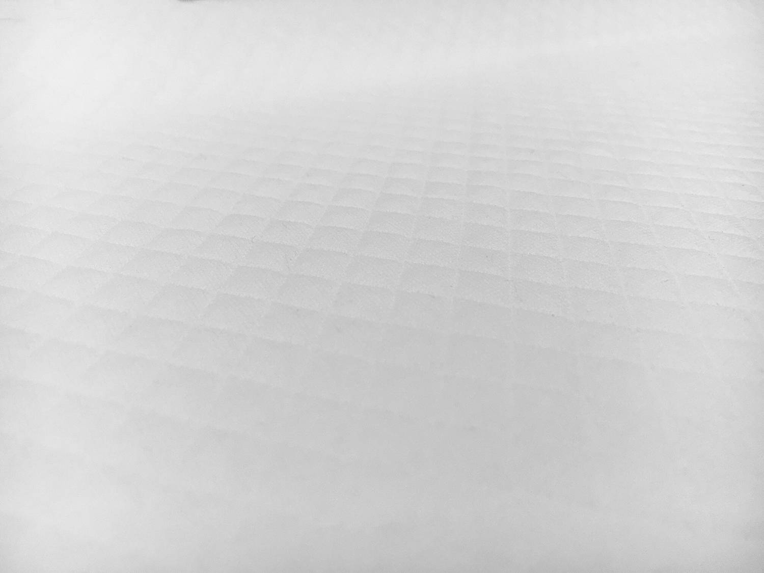 Poly Spandex Novelty Quilted Knit in White2
