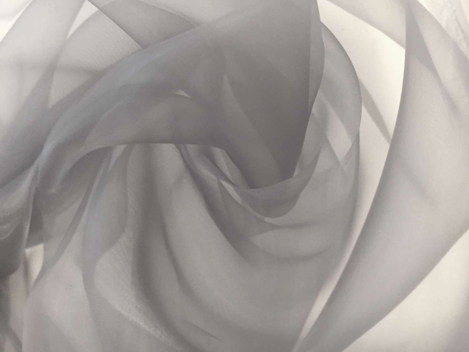 Japanese Polyester Extra Fine Organza in Grey0
