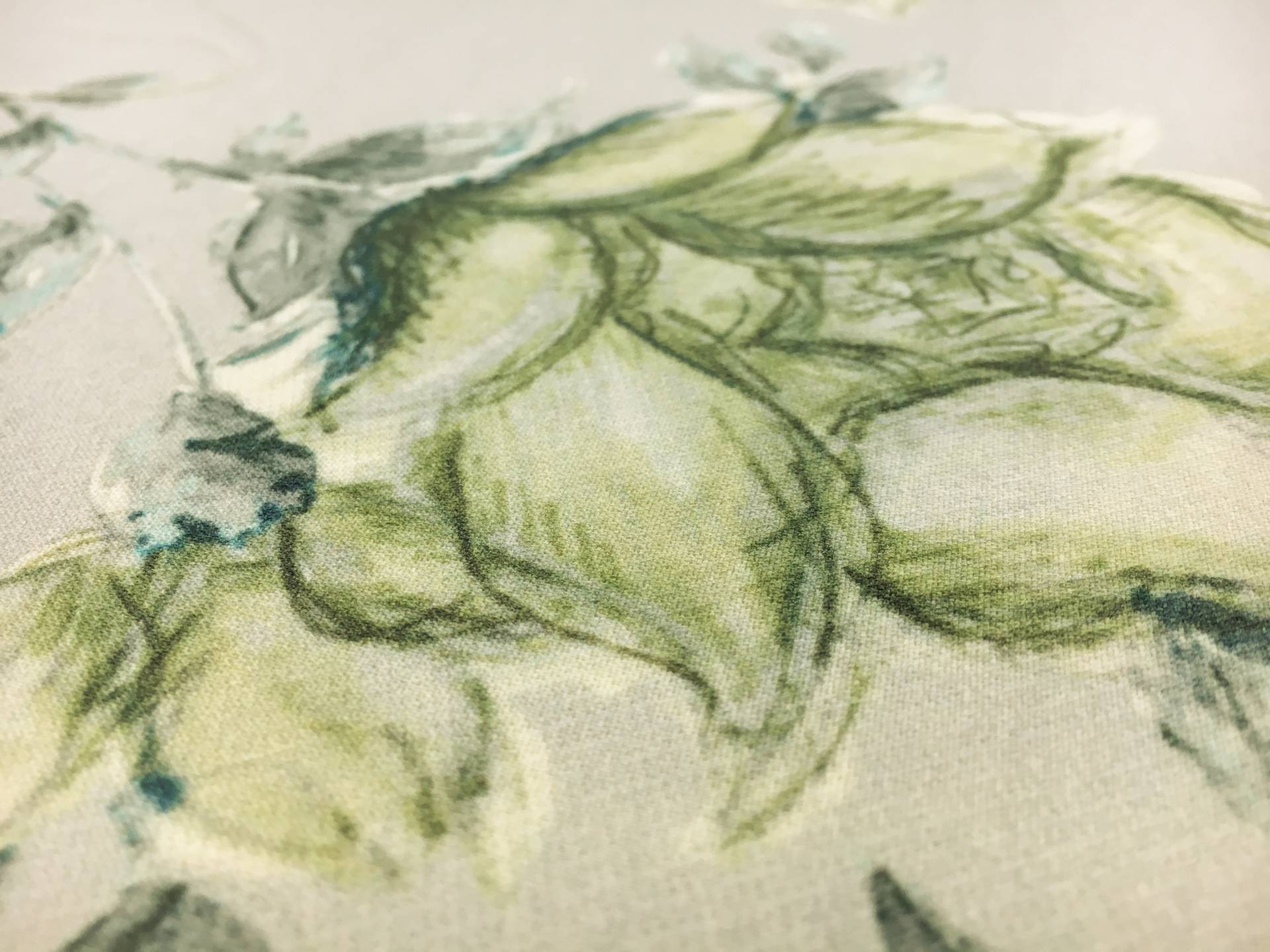 Printed Heavy Silk and Wool with Lightly Sketched Florals2