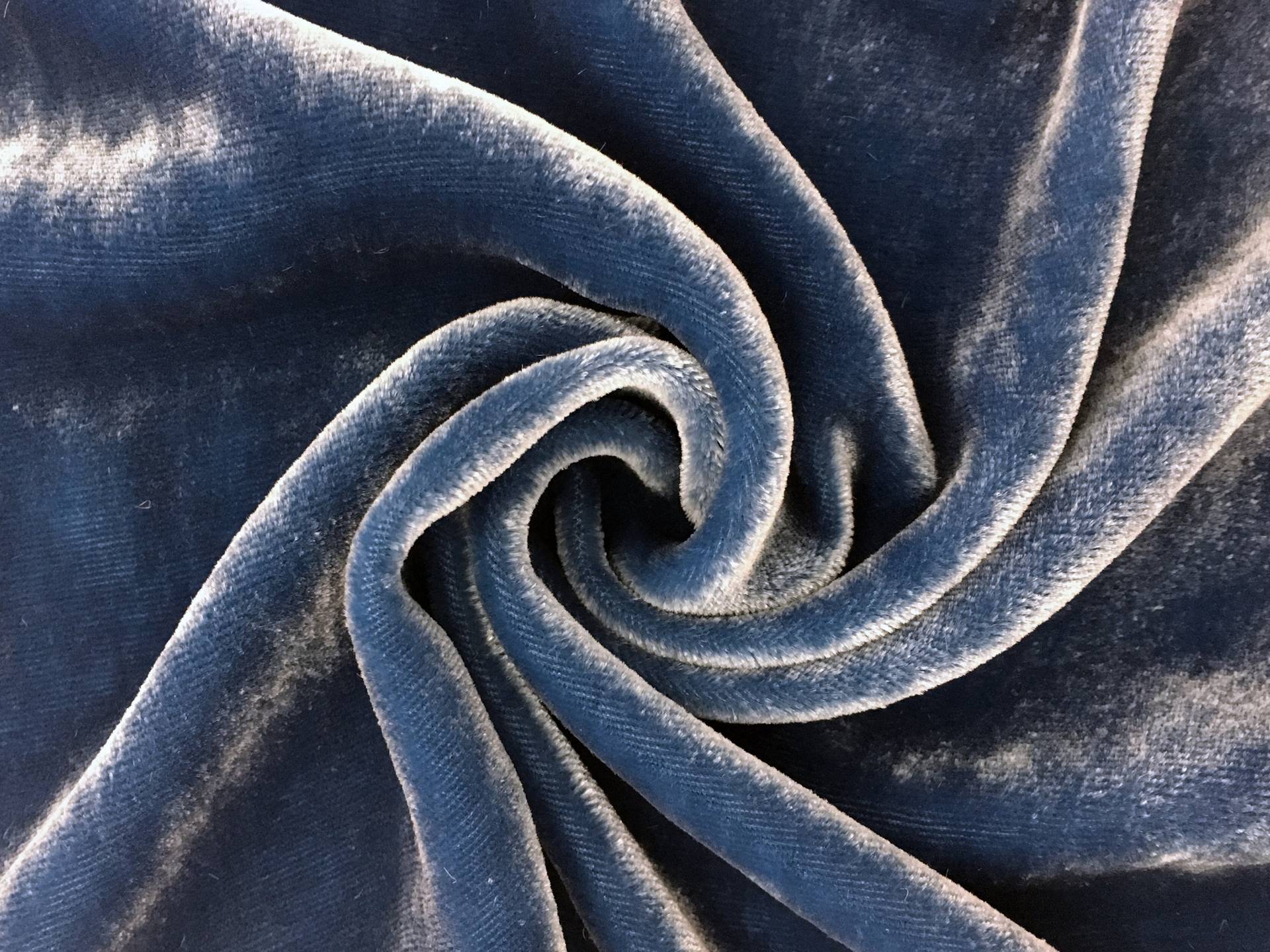 Silk and Rayon Velvet in Cobalt0
