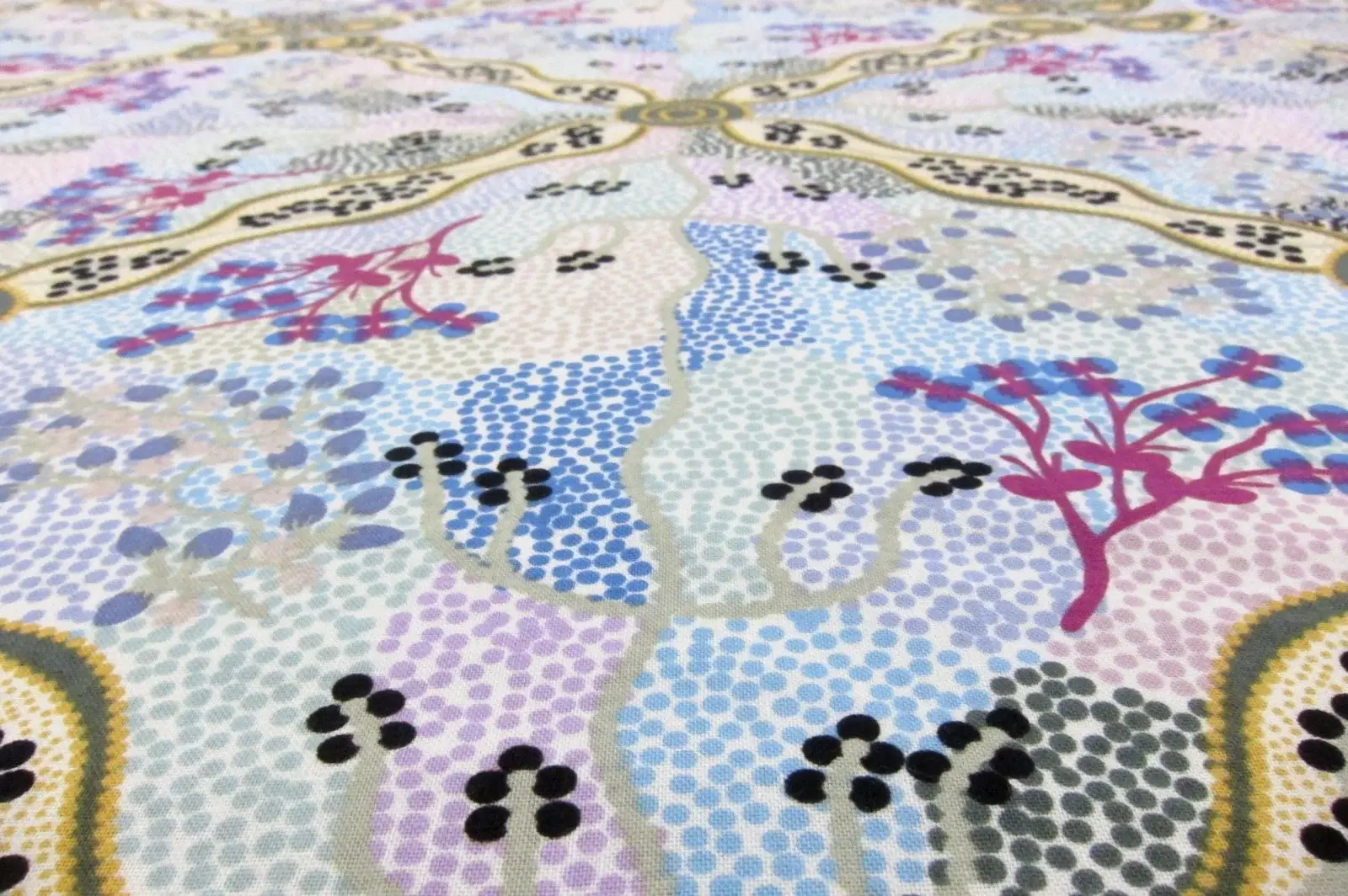 Australian Cotton Print With Aboriginal Motif2
