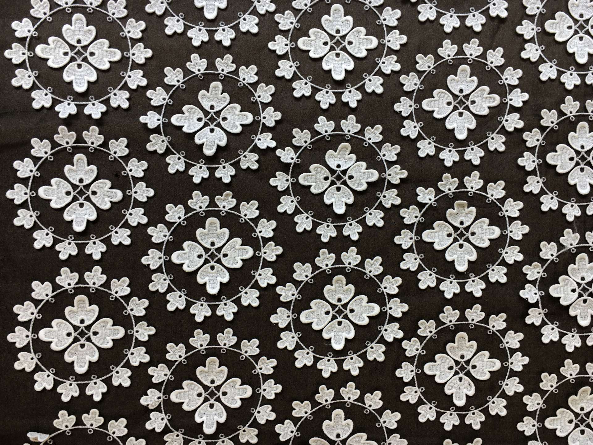 Forster Rohner Embroidered and Appliquéd Flowers on Silk Organza 0