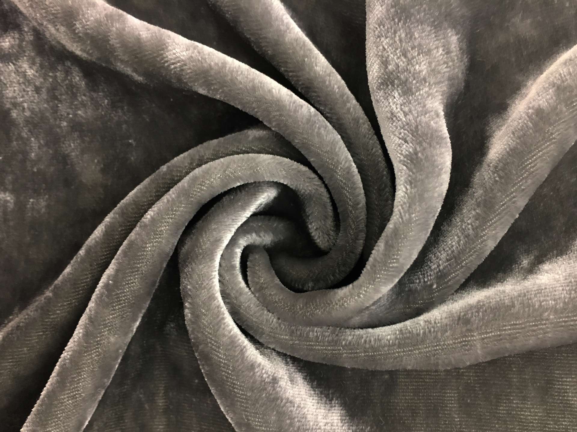 Silk and Rayon Velvet in Silver