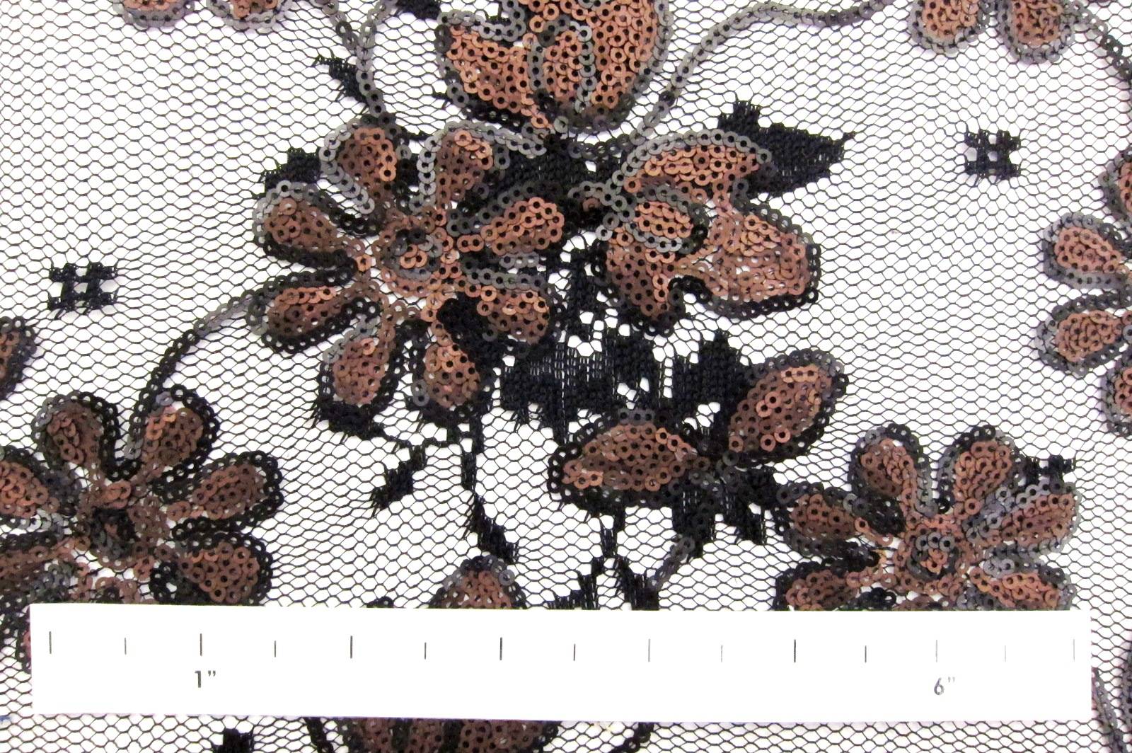 Sequins on Embroidered Tulle1