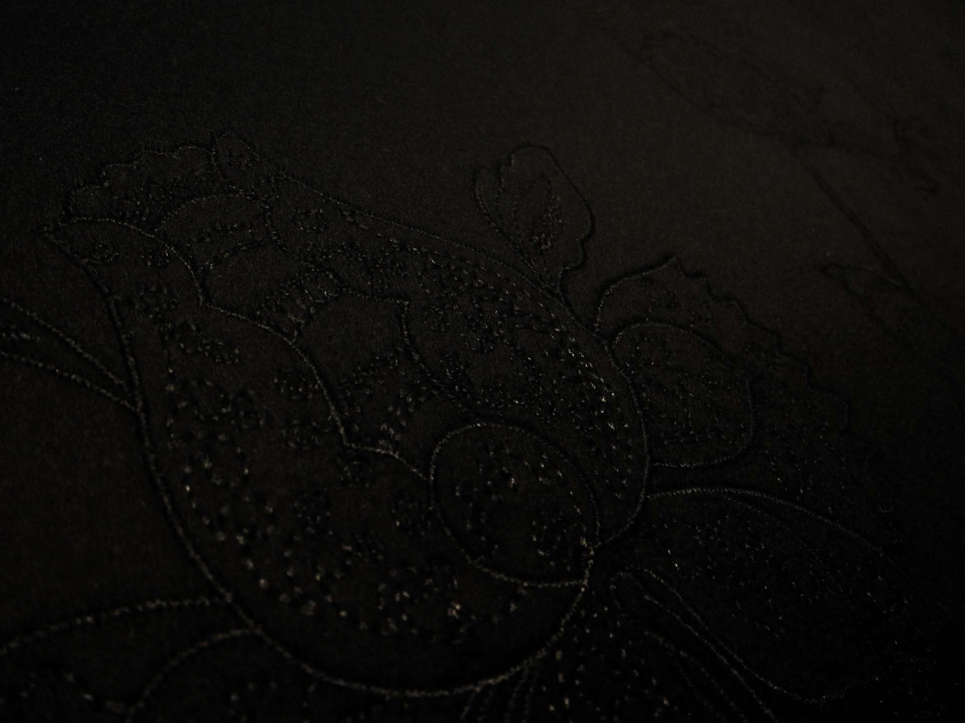 Embroidered Wool Cashmere Coating0