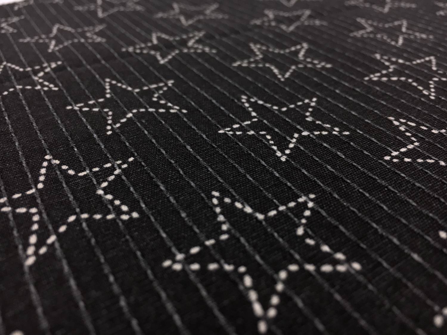 Japanese Textured Cotton With Pinstriped Starts Print2