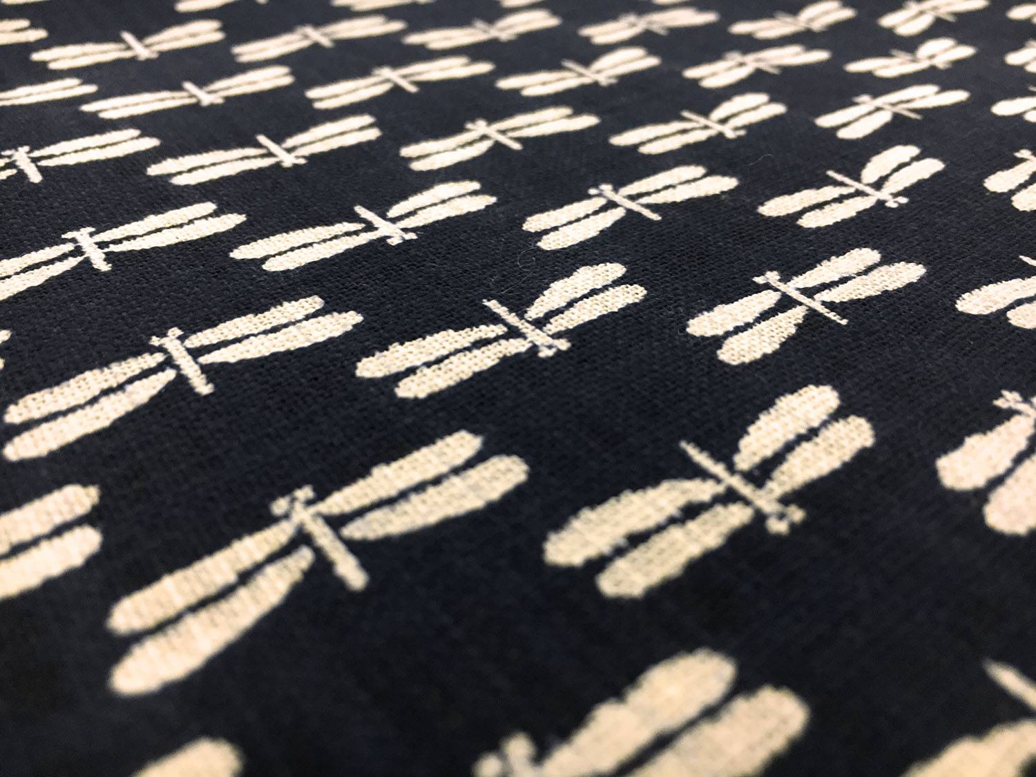 Japanese Textured Cotton With Dragonflies Repeat2