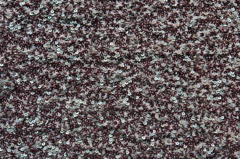Sequins on Silk Chiffon0