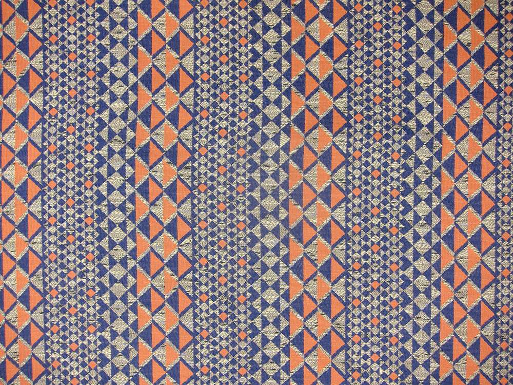 Cotton and Polyester Blend Geometric Brocade0