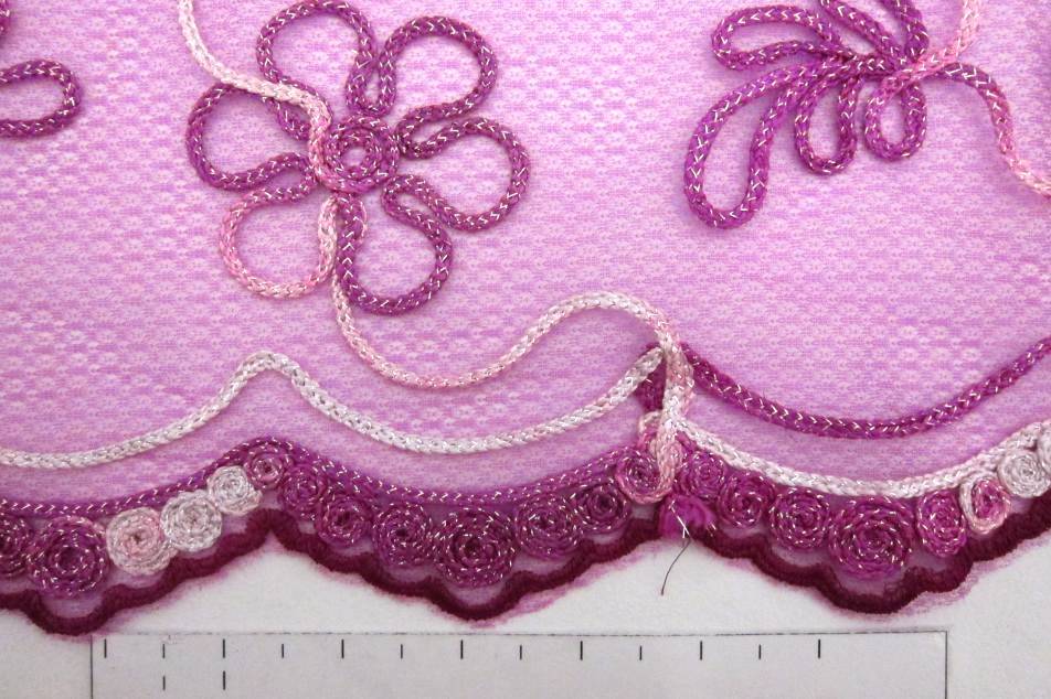 Metallic Ribbon Embroidered Souffle1