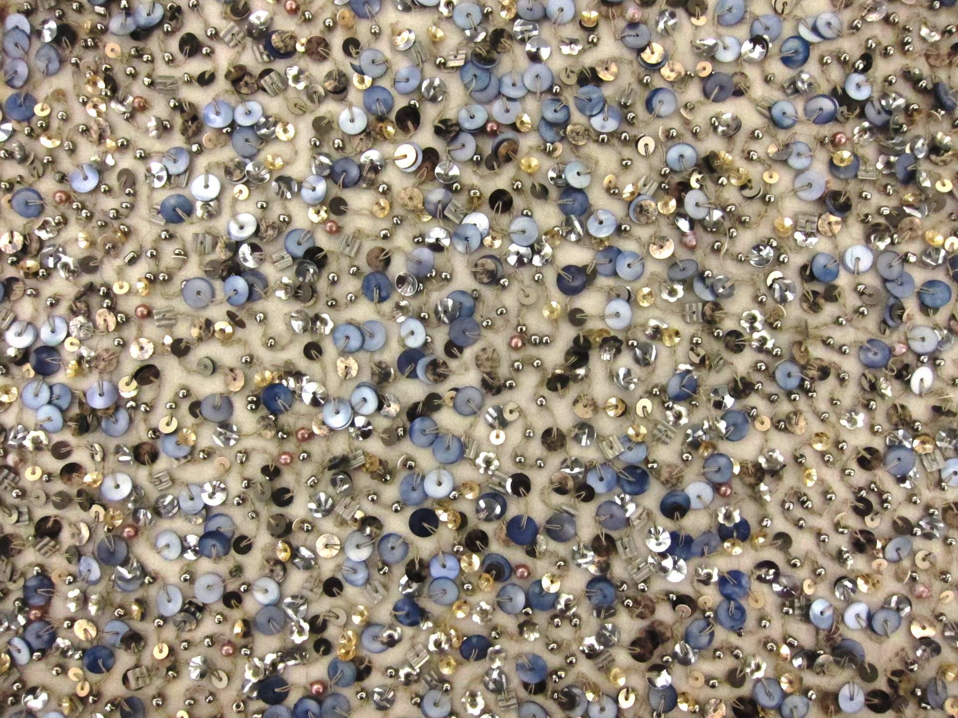 Novelty Sequins and Beads on Silk Chiffon0