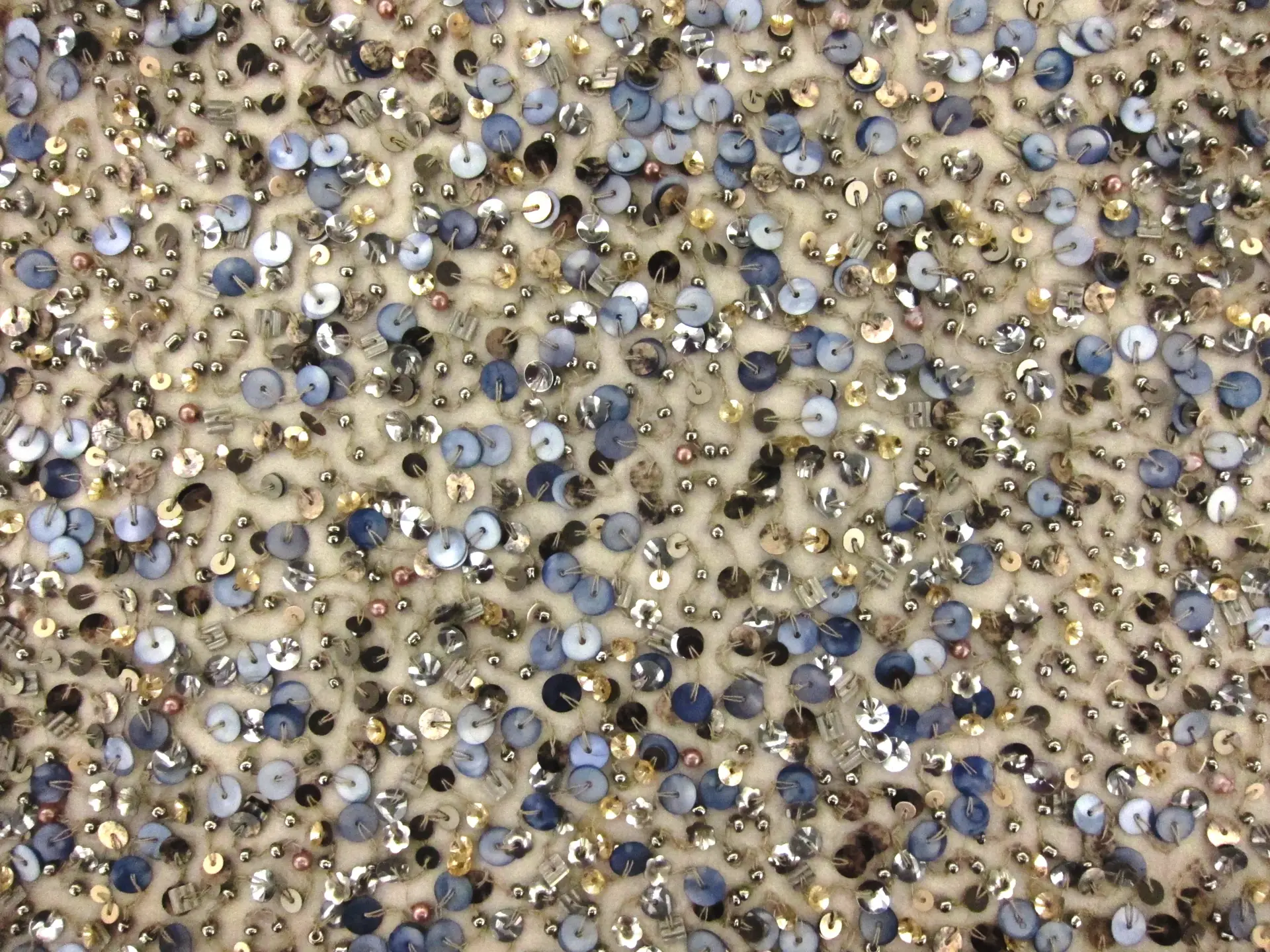 Novelty Sequins and Beads on Silk Chiffon0