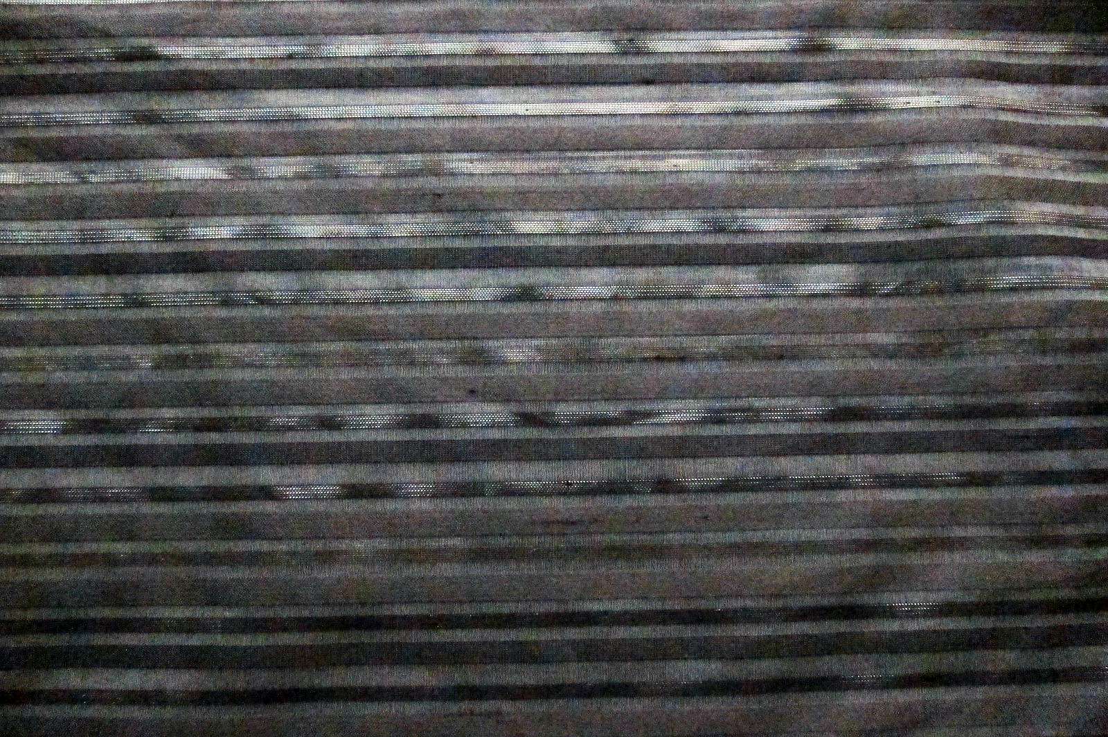Silk Metallic Striped Organza0