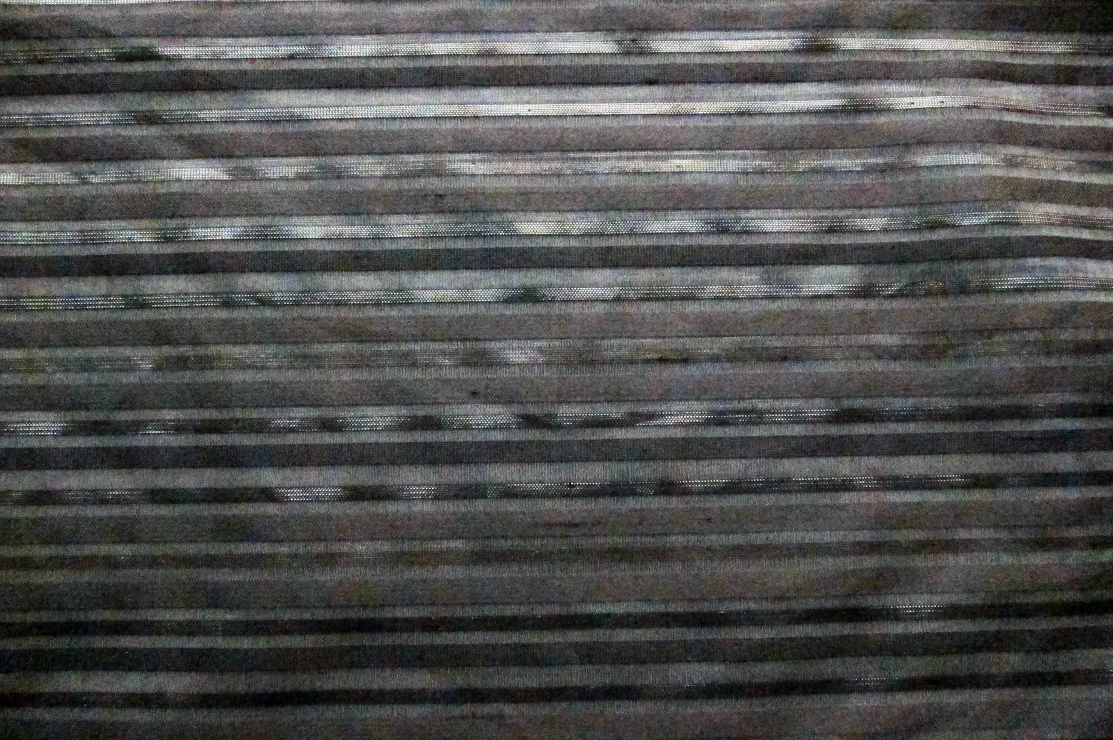 Silk Metallic Striped Organza0