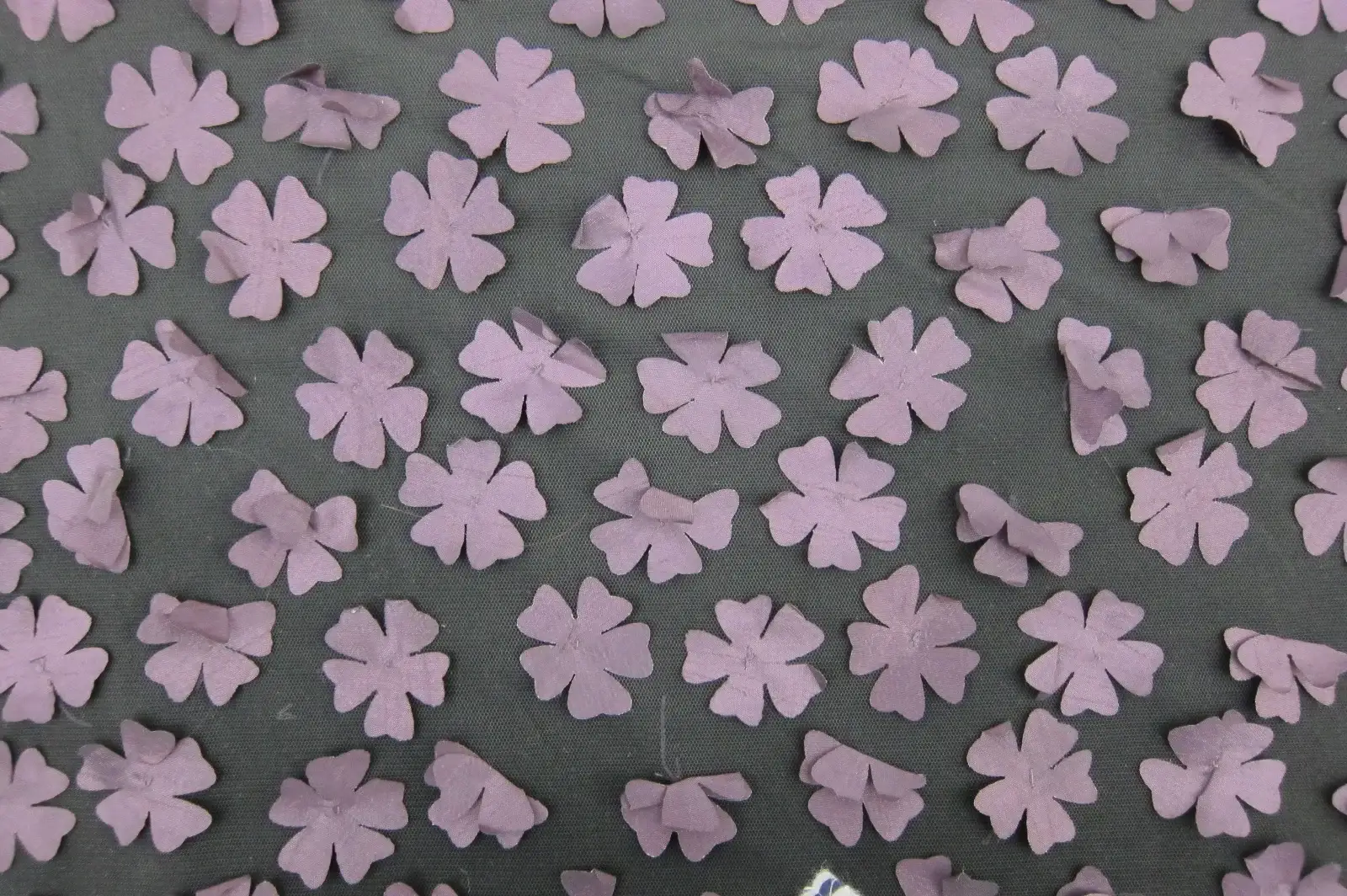 Flowers Appliqué on Tulle0