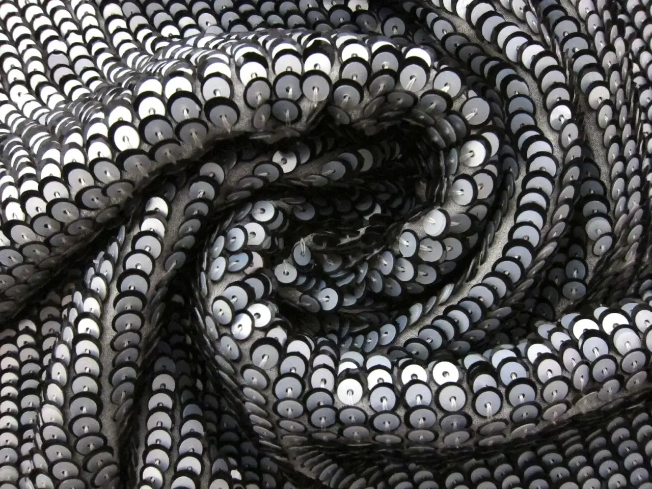 Layered Sequins on Silk Chiffon 1