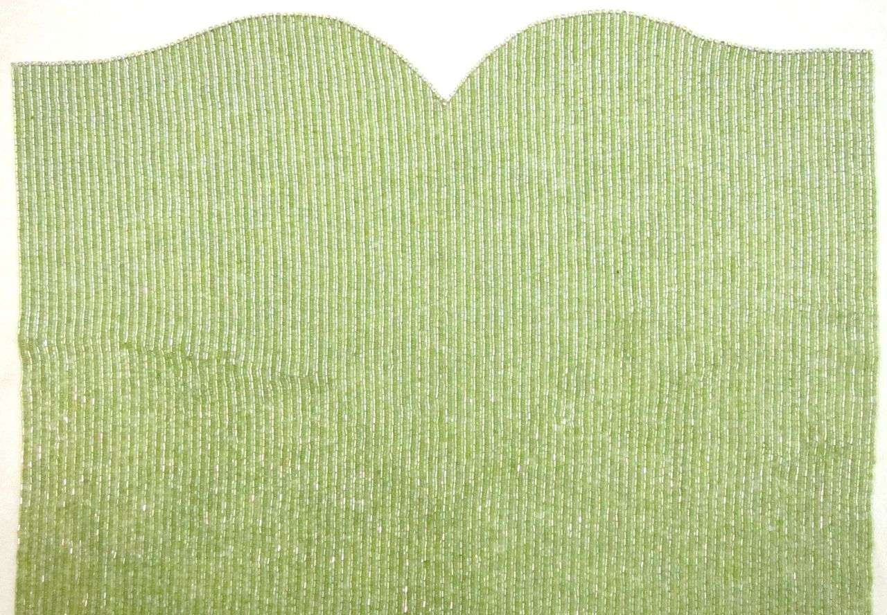 Suzanne Green Bugle Bead Embroidered Tulle Bodice 0