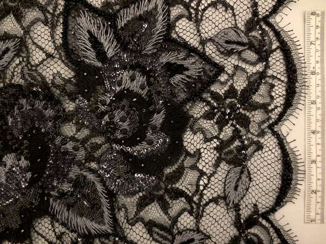 Beaded Chantilly Lace0