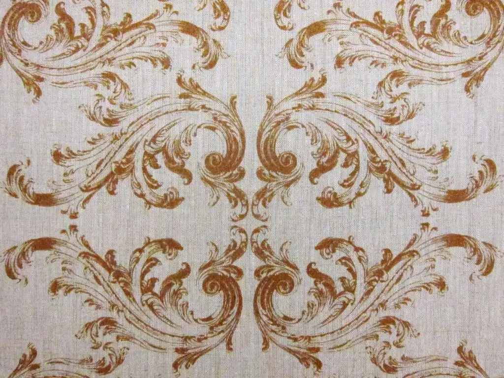 Linen Upholstery Filigree Print0