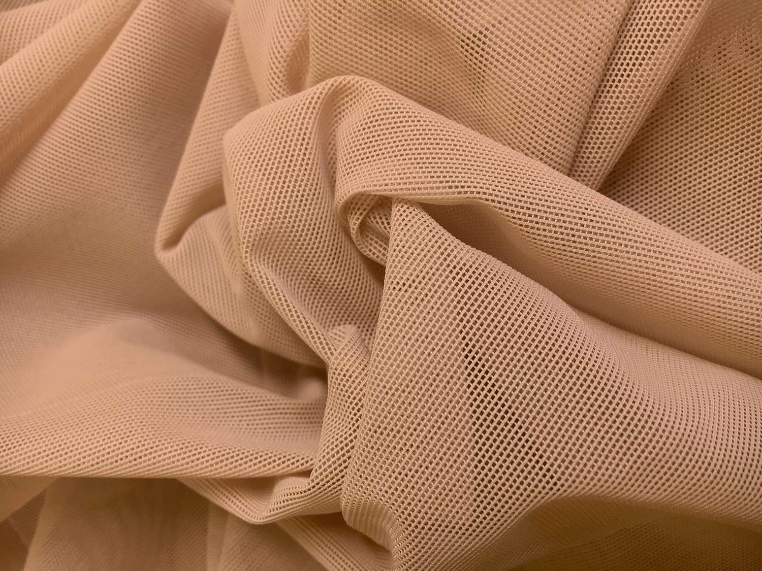 Italian Stretch Nylon Illusion in Carne0